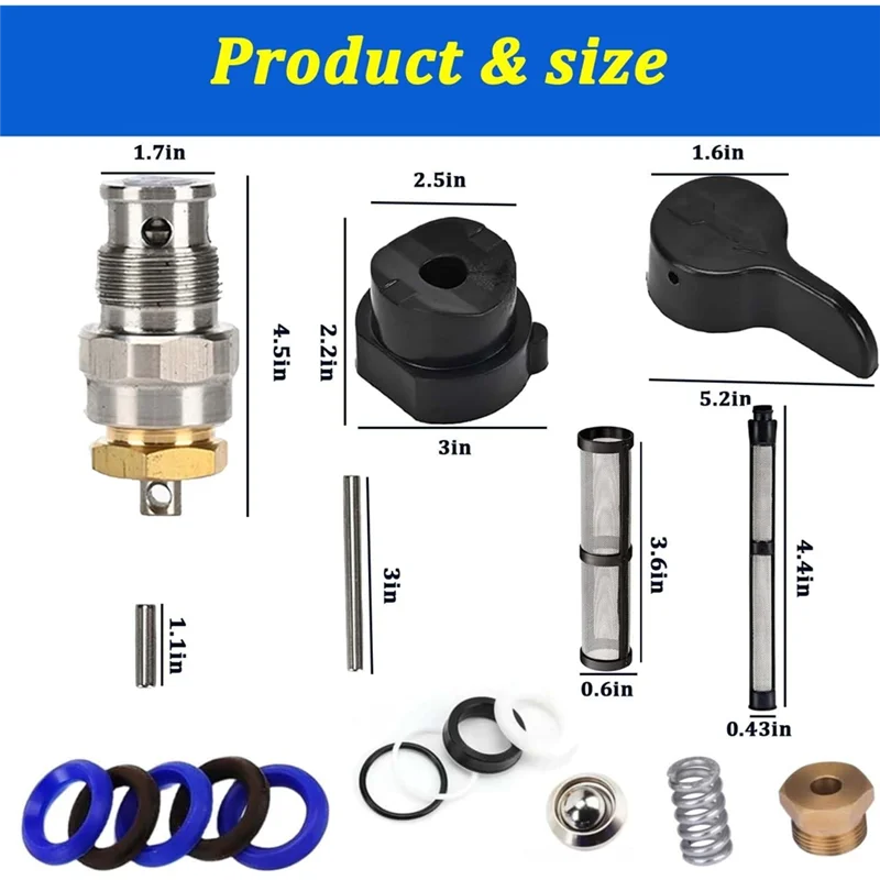 ABDJ-Pumpen-Reparatursatz – kompatibel mit 210, 230, 390, 395, 490, 495, 595, 3400 Airless-Farbspritzgeräten, Ersatzteilen