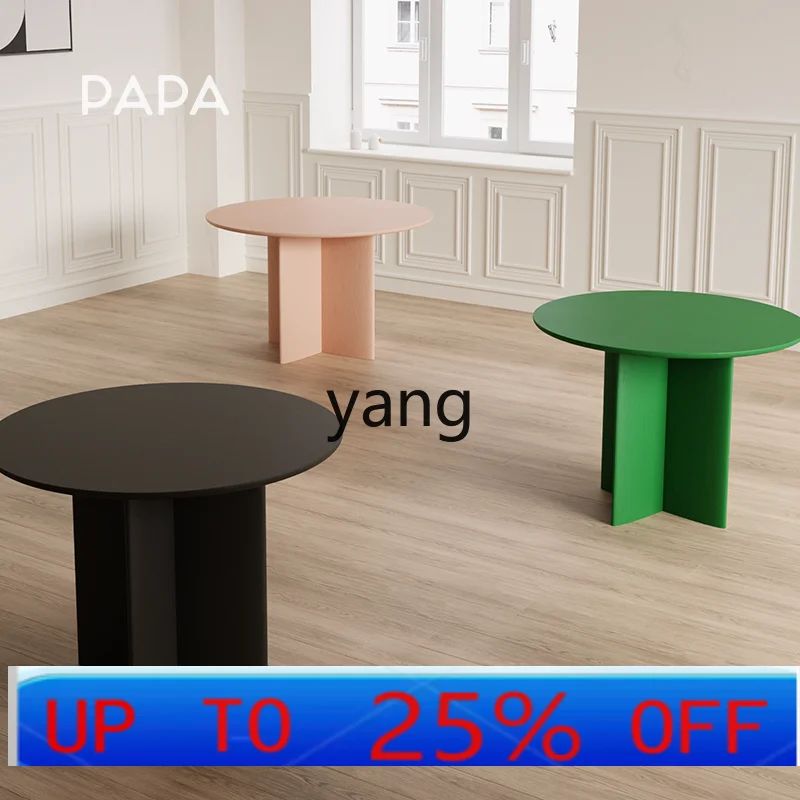 

LMMround dining table home antique creative high-end solid wood dining table
