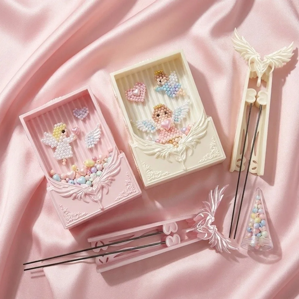 Angel Wing Design Bean Shovel Set Handheld Bean Making Bead Placement Pen DIY Handmade Creative Bean Shovel Plate