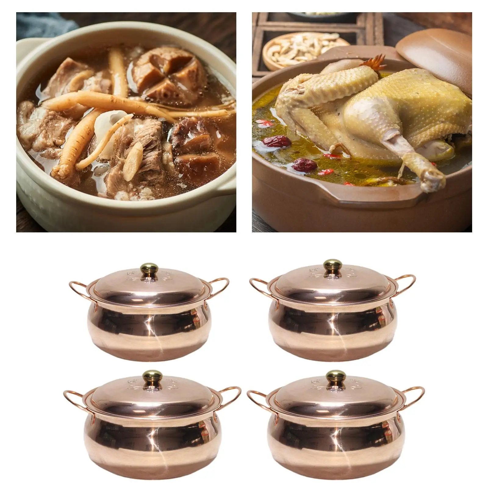 

Copper Soup Pot Copper Cooking Pot Kitchen Supply Saucepan Thickened Fast