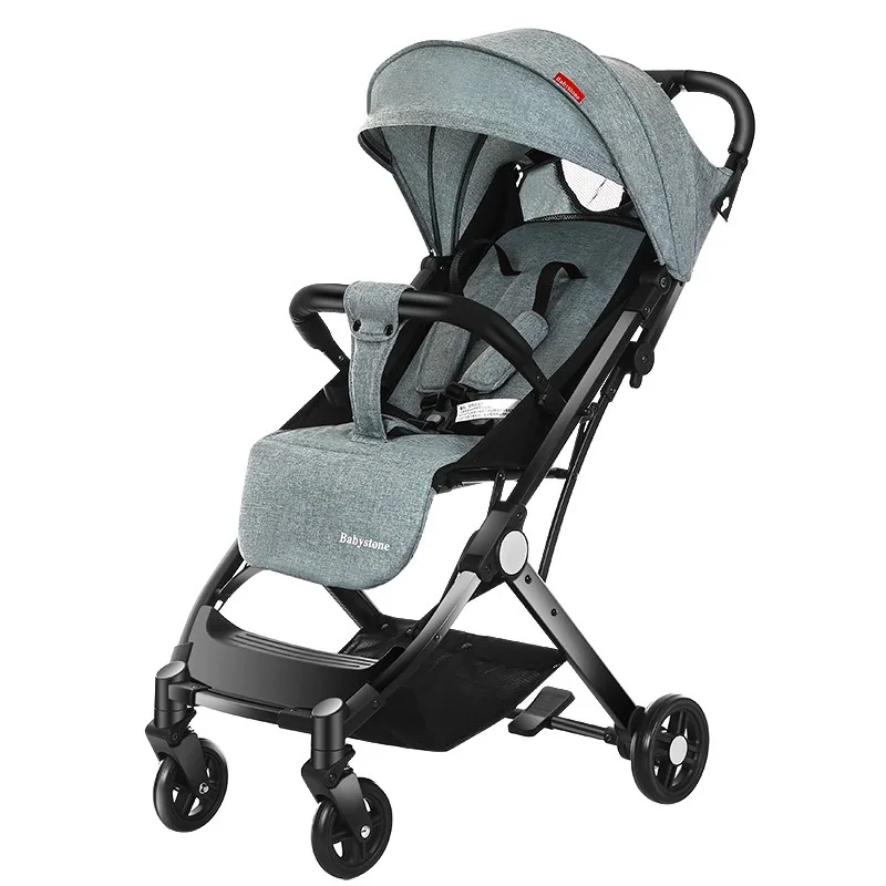 

2025Sit and lying high landscape stroller folding shock-absorbing one-way handcart