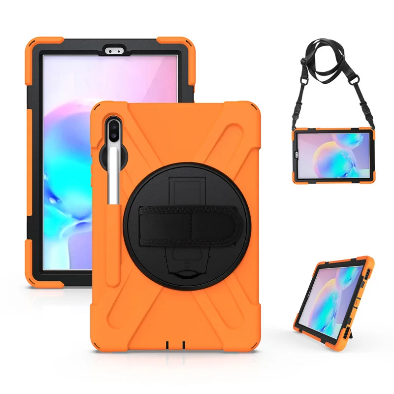 Case For Samsung Galaxy Tab A 8.0 2018 T387 Tab A2 8.0 T390 Shock-proof Rotating Single Shoulder Portable Stand Protection Cover