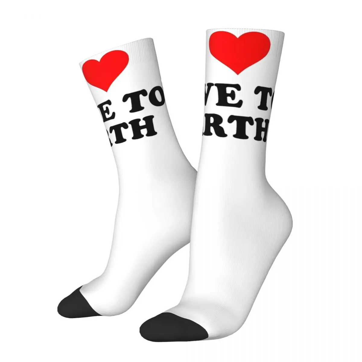 I Love Wave To Earth Merch Crew Socks Cozy Rock Band High Quality Long Socks Comfortable for Mens Birthday Present