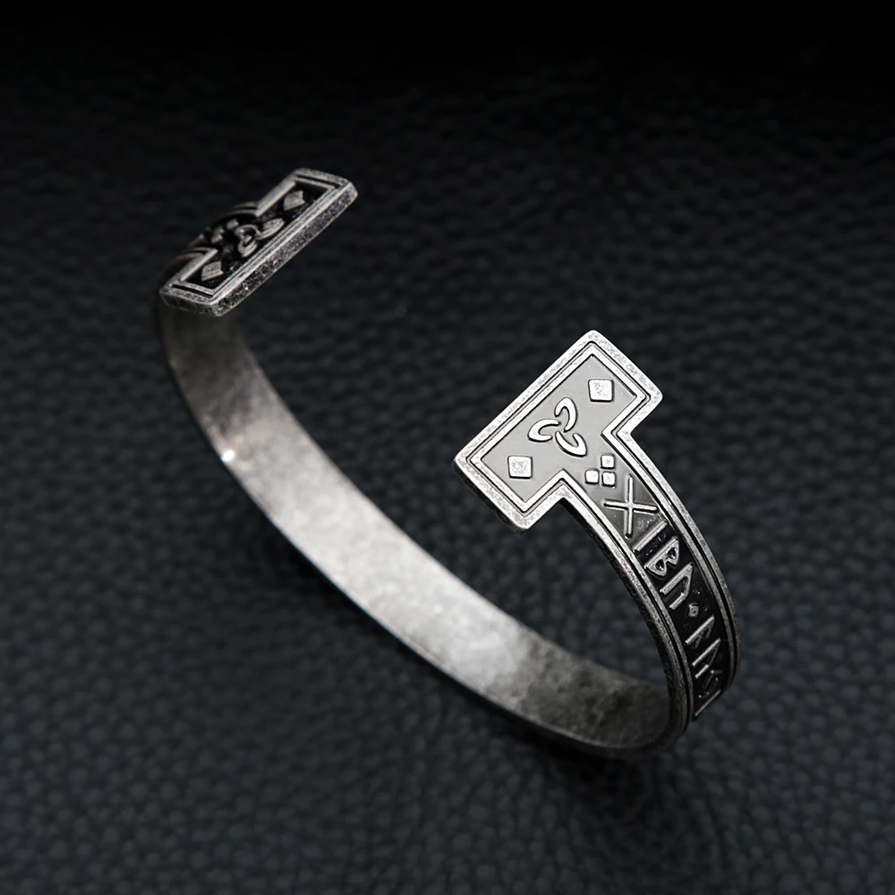 

Adjustable Fashion Celtic Knot Bracelet Vintage Stainless Steel Viking Rune Bracelet Men's Nordic Amulet Jewelry Gift Wholesale