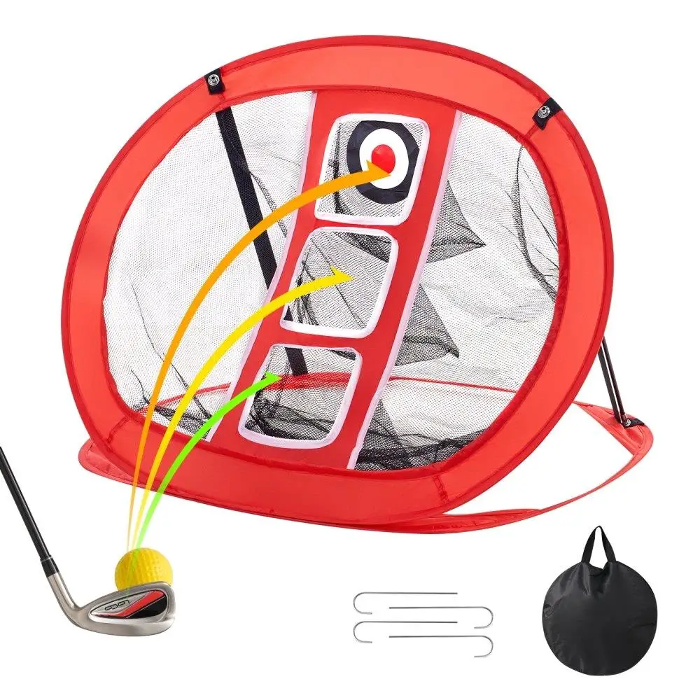 

Portable Pop Up Golf Chipping Net Indoor Outdoor Practice Aid with Target and Carry Bag for backyard Training Gift for Golf