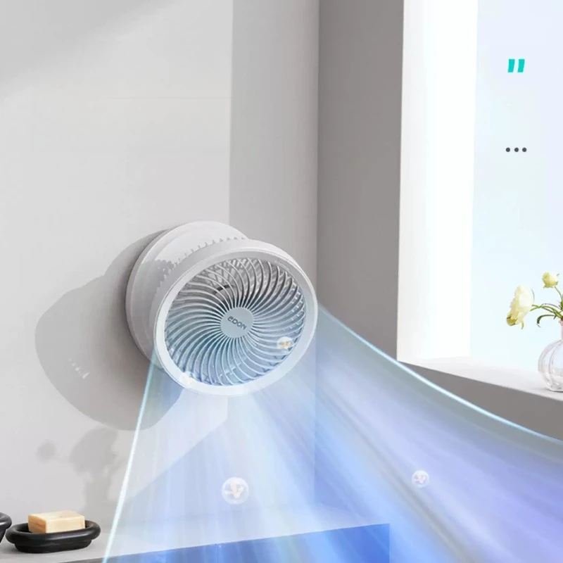 Foldable Mini Air Circulator Fan with Remote Control Night Light  Detachable Washable Blades for Kitchen Bathroom Desktop