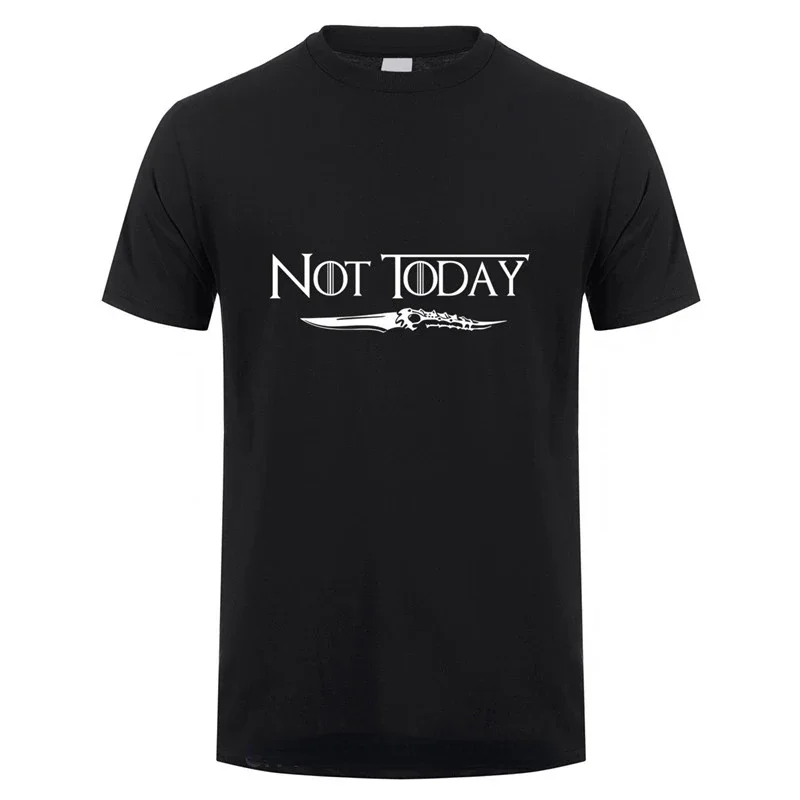 Not Today Arya Stark T Shirt Men Vintage Funny Classic Printed T-shirt Leisure Fitness Exercise Male Short-sleeve Camisetas new