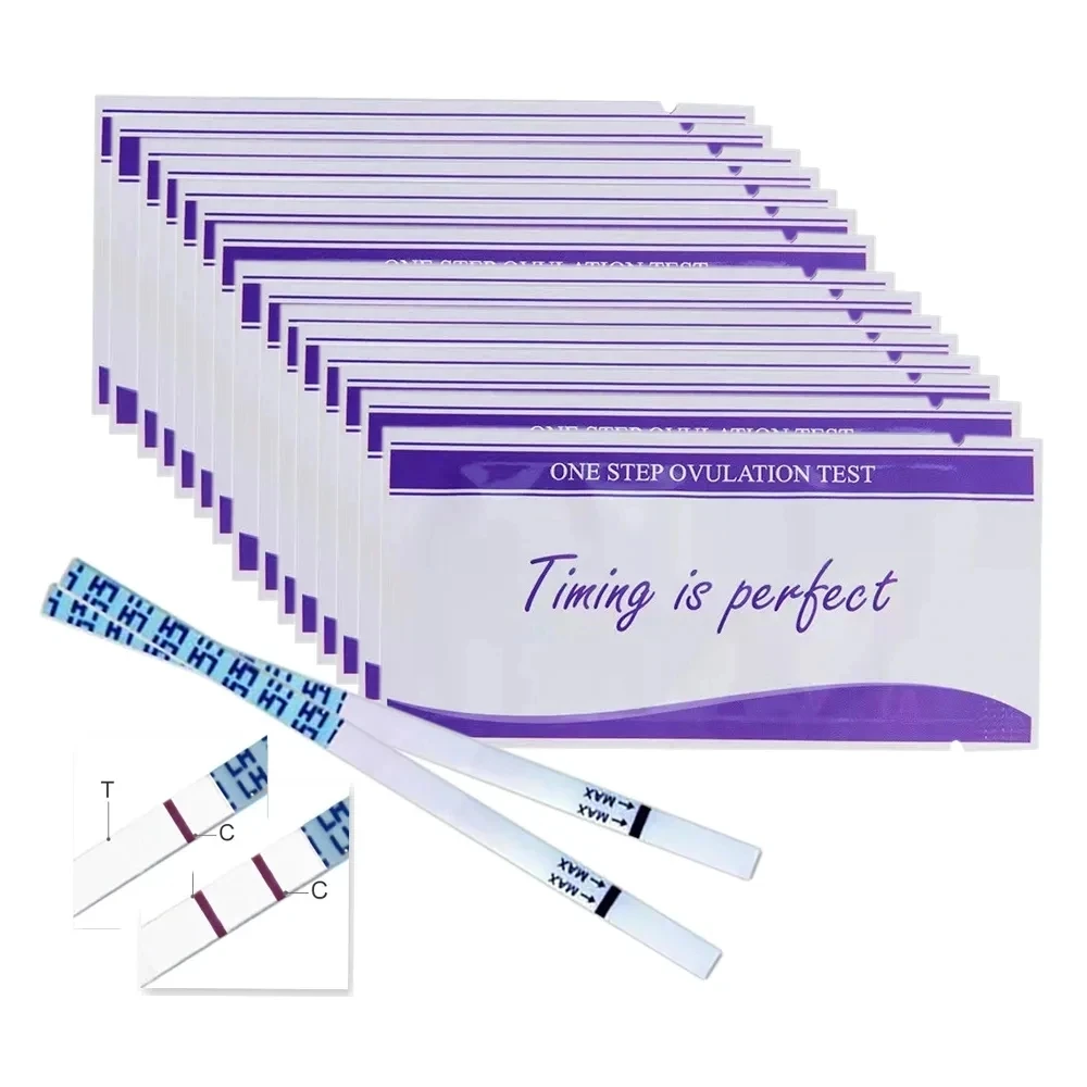 20PCS LH Ovulation Test Strip Women\'s Household Rapid Urine Measuring Testing Kits Over 99% Accuracy Self-check LH Test Paper