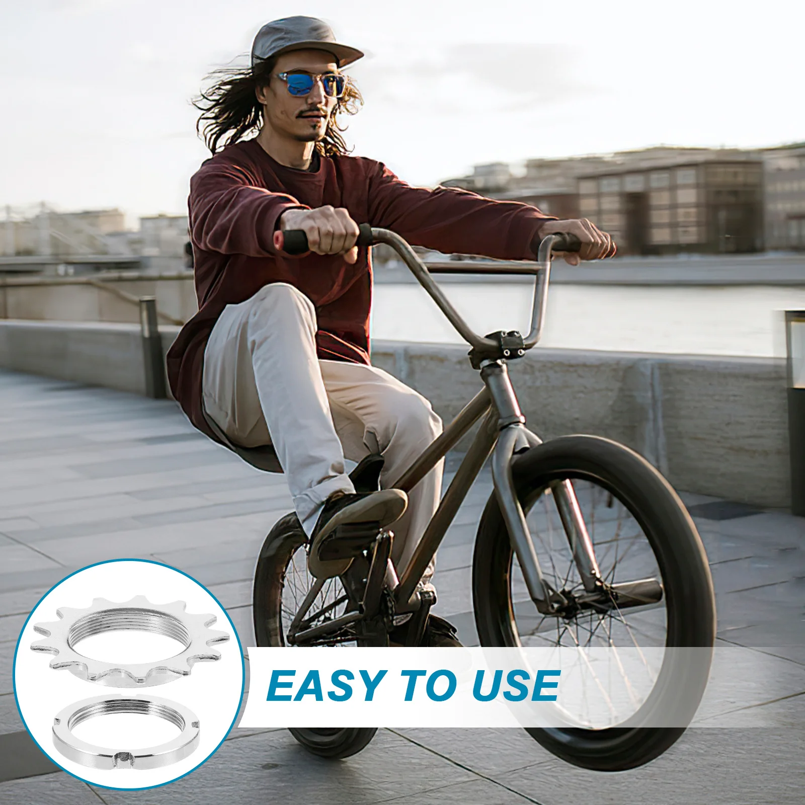 

1 комплект, стопорное кольцо маховика 13 т, односкоростное кольцо свободного хода, высокопрочная сталь для велосипеда с фиксированной передачей, металлическая звездочка для горного велосипеда