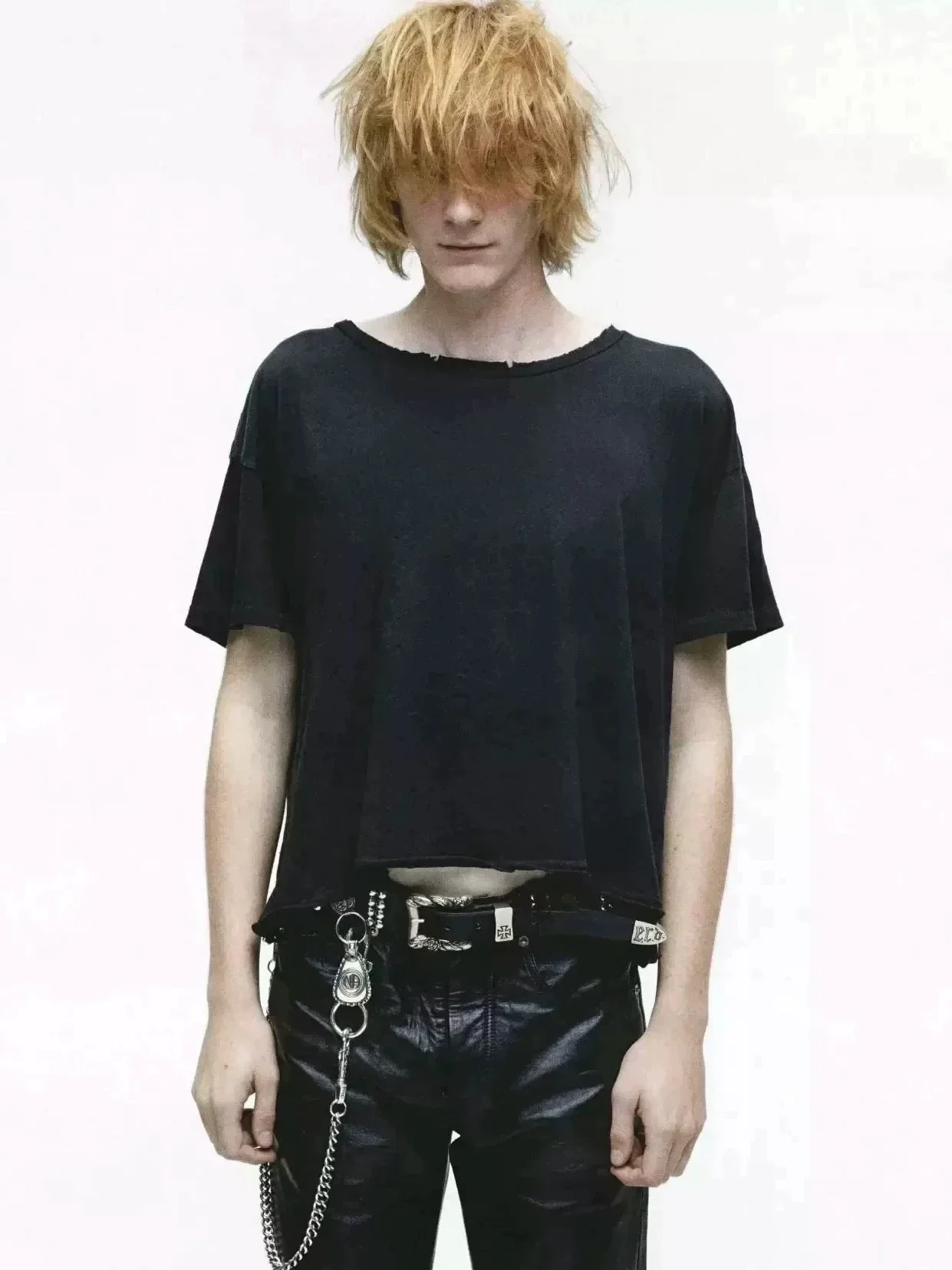 ER/D 24FW Slogan Destroy Crew Neck Short Wide Boxyfit T-Shirt