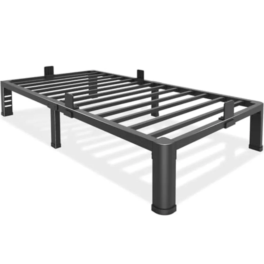 

Metal Bed Frame Twin Size12 Inch Twin Bed Frame with Round Corner Legs Heavy Duty Steel Slats Support Platform Bed No Box Sprin