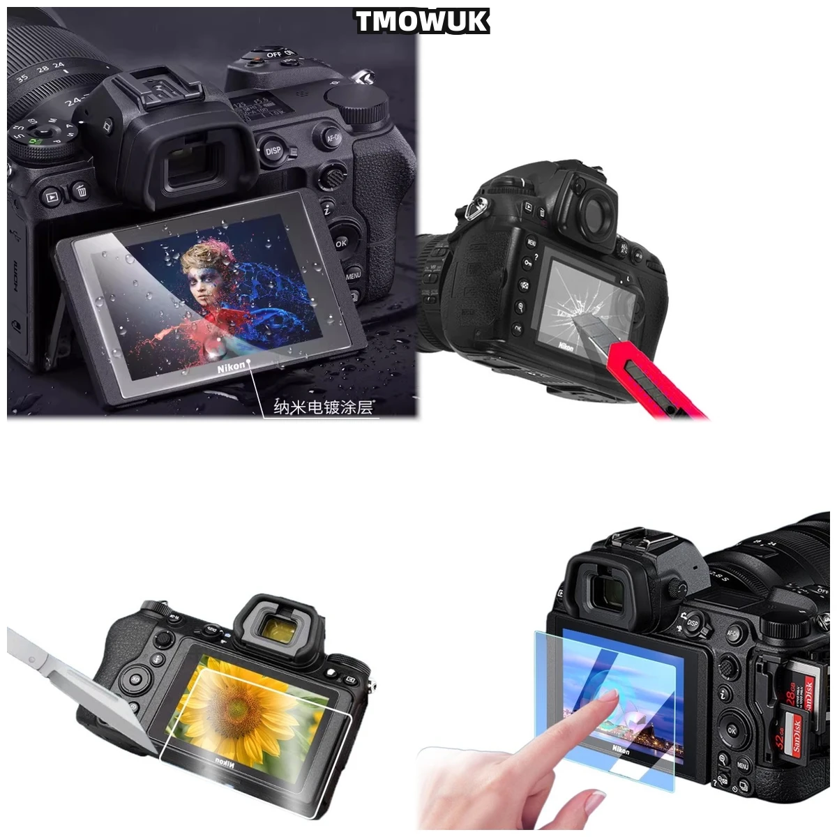 

For Nikon Z30 ZFC Anti-Scratch HD Clear Tempered Glass Screen Protector 9H Hardness Camera LCD Film .