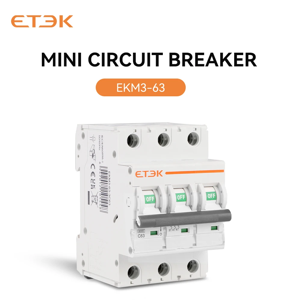 Mini Circuit Breaker AC MCB Short Overload Protector 35mm Din Rail Mount 1P  6-63A 220V 230V  50/60HZ