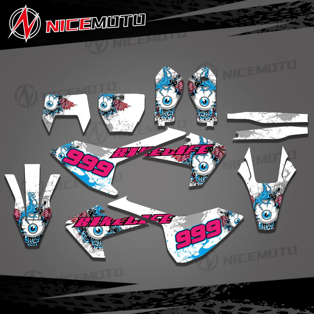 

For HUSQVARNA TE FE TC FC TX FS 125 250 350 450 2016 2017 2018 Graphics Decals Stickers Motorcycle Background Custom