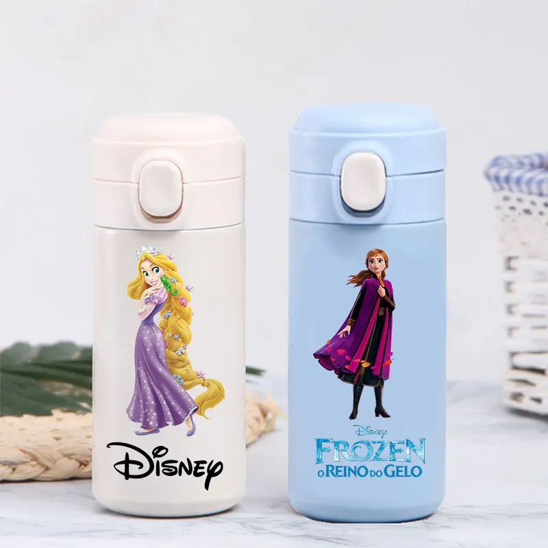 Gobelet isotherme Disney Princess Frozen, bouteille d'eau en acier inoxydable, portable, grande capacité, sports de plein air, 320ml, 420ml