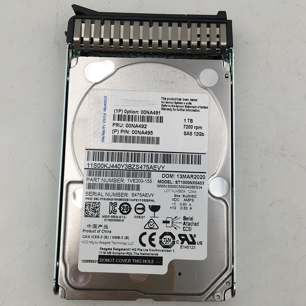 New Box OEM For IBM  X3650 X6 M5 1TB 7.2K 12Gbps NL SAS 2.5