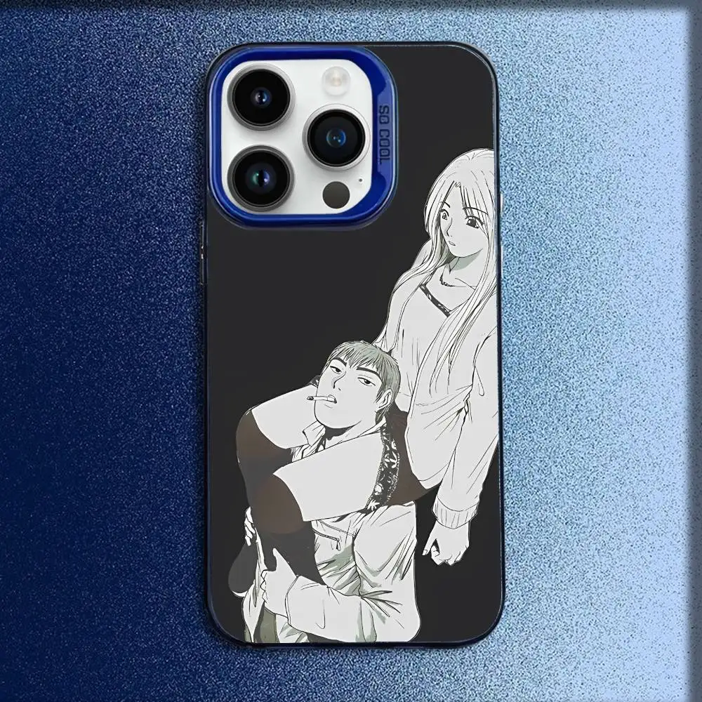 Tolle Lehrer O-Onizuka E-Eikichi Handyhülle für iPhone 17,16,15,14,13,12,11,Pro,Max,Plus,E,SE4,Air,Mini Blue IMD Box