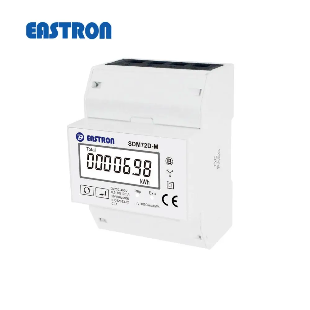 

Цифровой счетчик электроэнергии SDM72D-M с 3-фазным ЖК-дисплеем, RS485 и поддержкой Modbus RTU