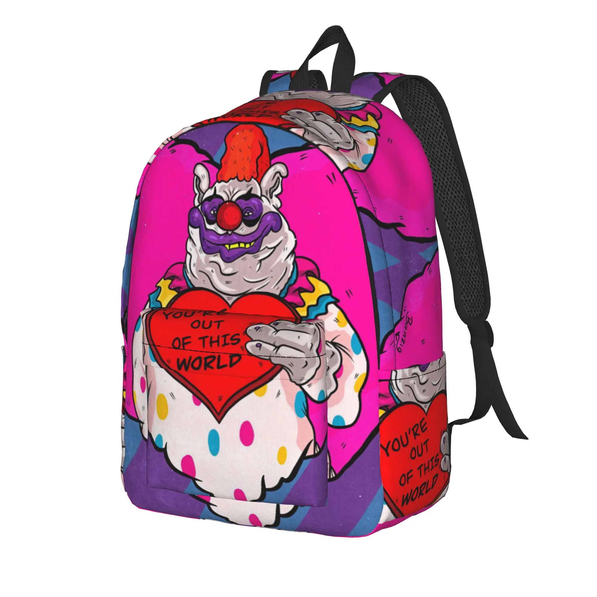 Killer Klowns From Outer Space Wax Backpack  Student Polyester College Backpacks Durable Casual School Bags Rucksack