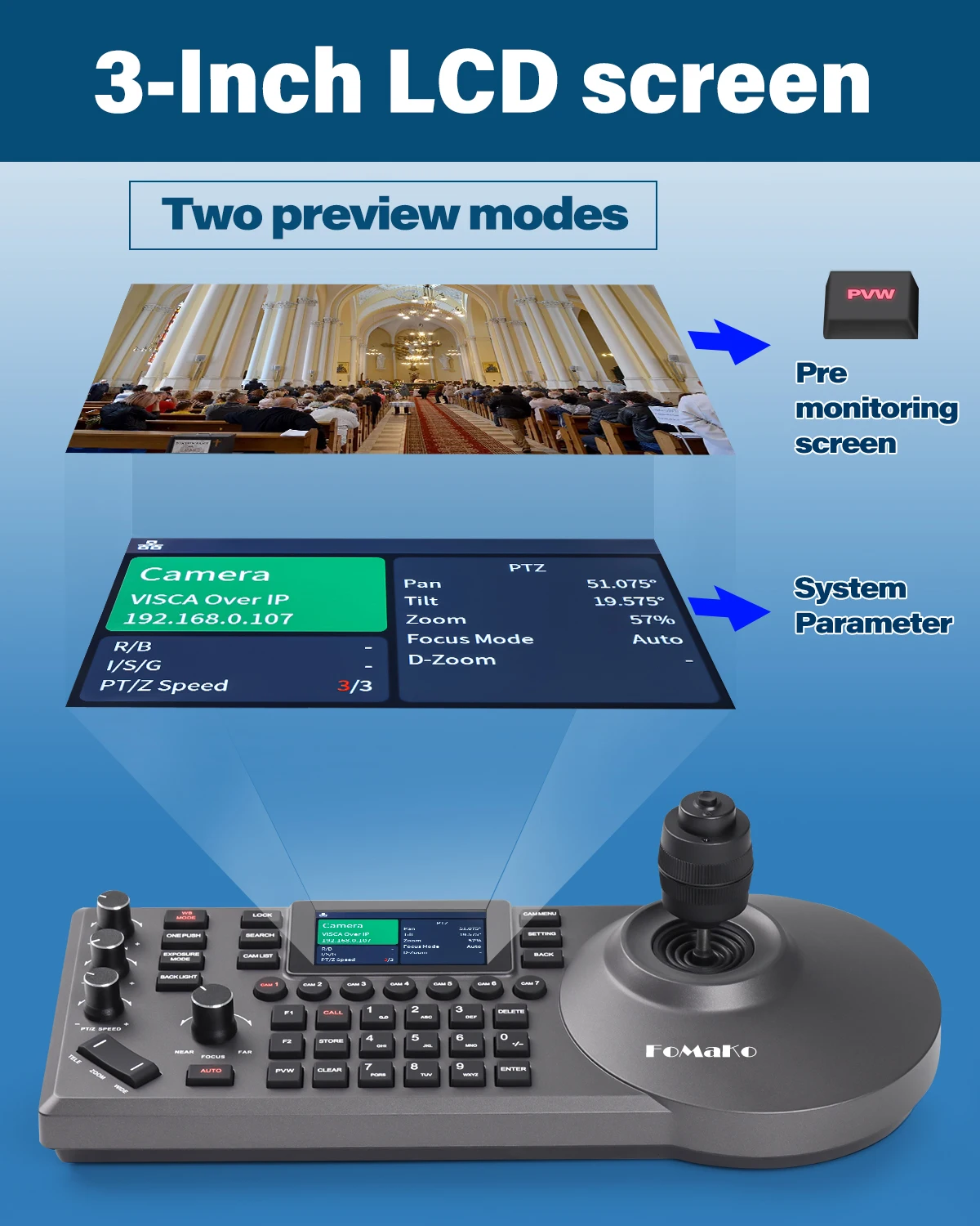 FoMaKo HDMI PTZカメラバンドル 20倍光学ズーム BH401 HDMI PTZカメラとコントローラーキーボード PTZカメラキットバンドル