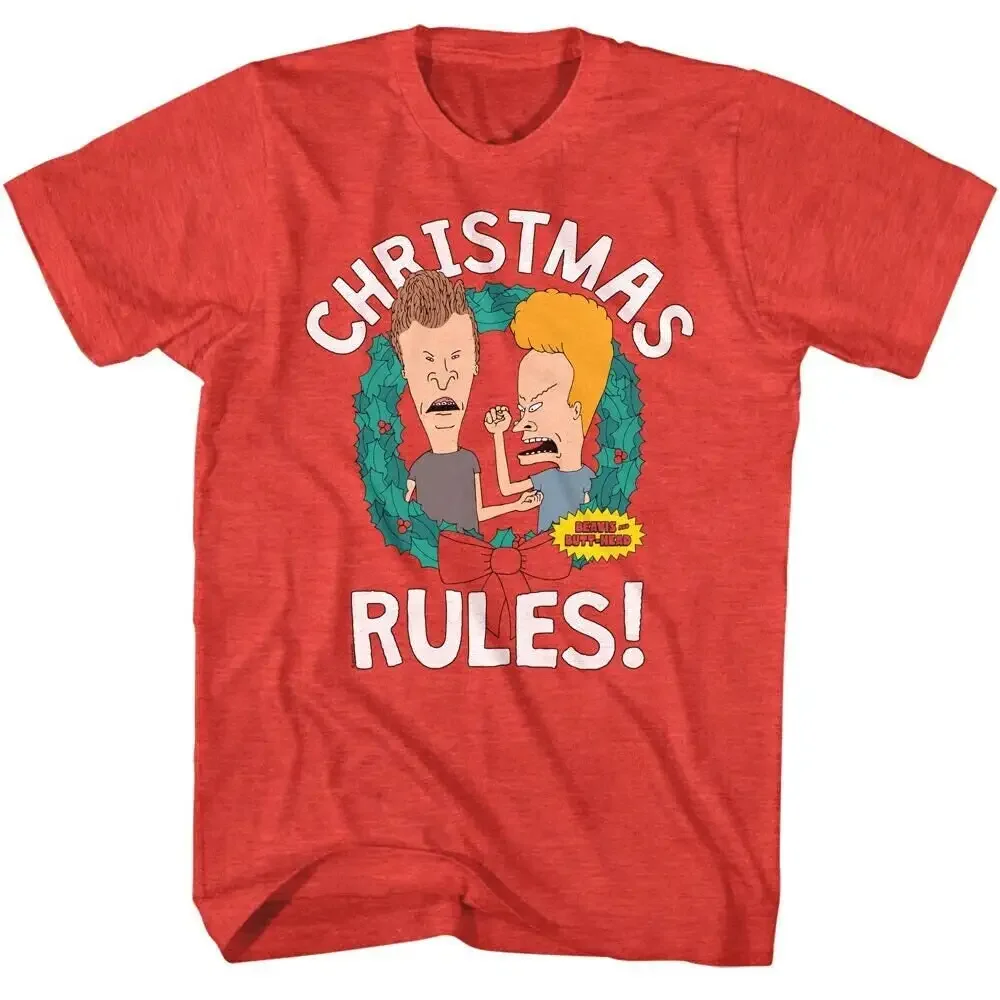 Beavis and Butthead T Shirt Christmas Rules