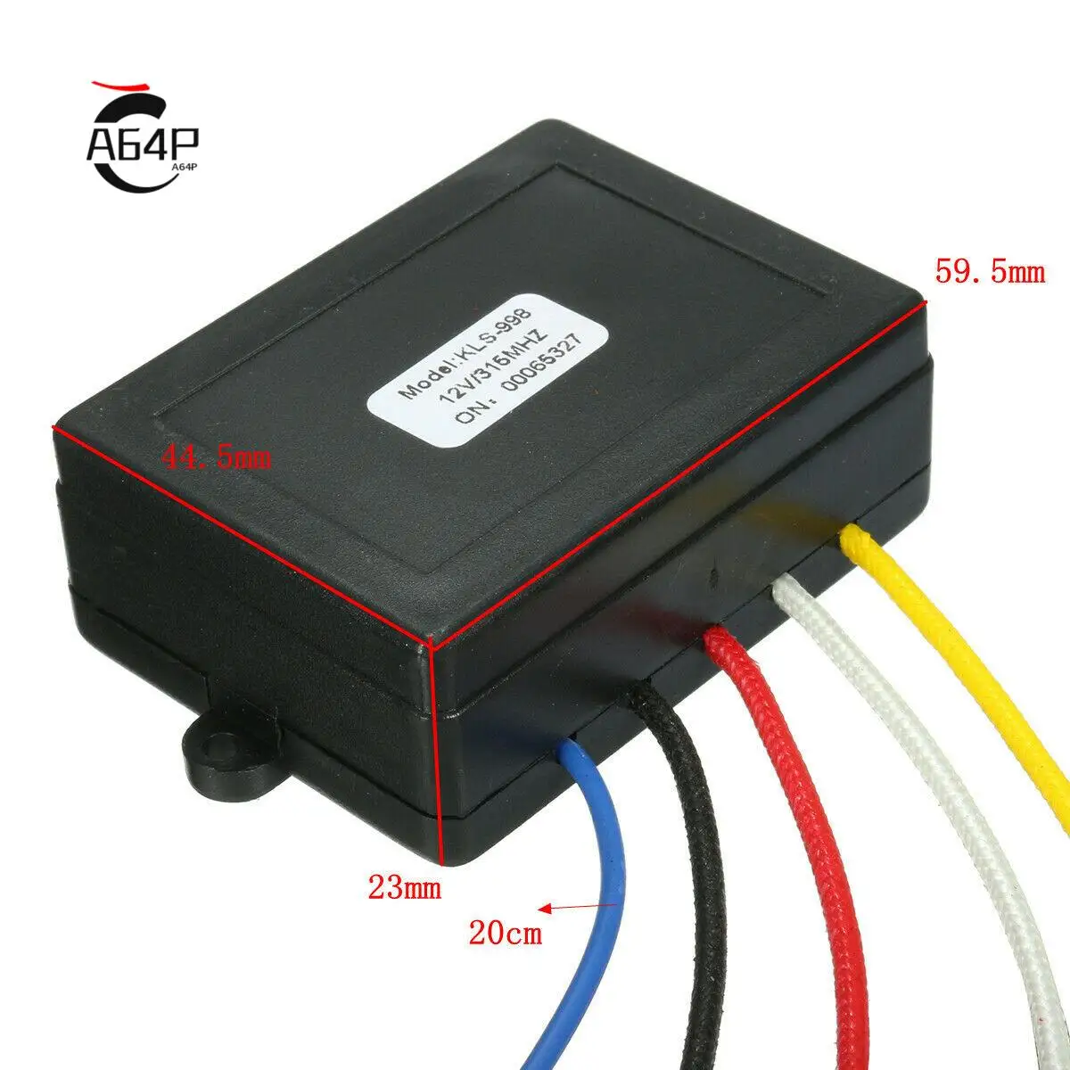 

A64P-12V 315 МГц 50 футов/15 м беспроводной комплект дистанционного управления лебедкой для Jeep ATV США