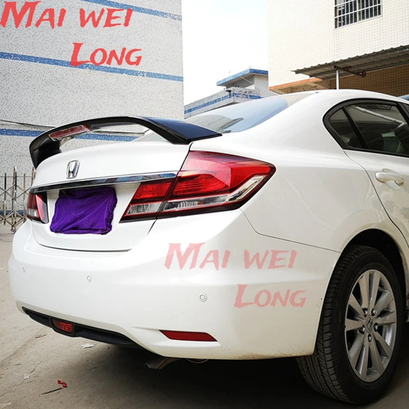 High Quality ABS Material Car Rear Wing Spoiler For Honda Civic 2012 2013 2014