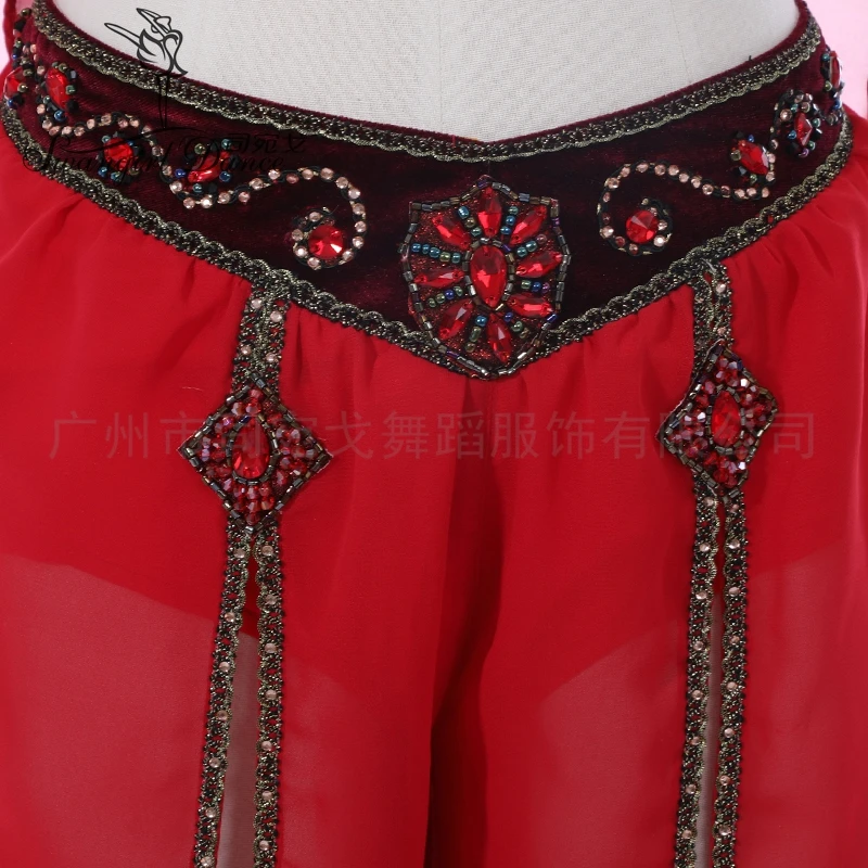 Adult Burgundy La Bayadère Professional Custom Made Oriental Ballet Outfit Nutcracker Arabian Dance Costume BT4192