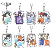 Genshin Impact Game Cute Figures Keychain Hutao Xiao Nahida Raiden ShogunKey Chain Backpack Pendant Accessories Kids Gifts