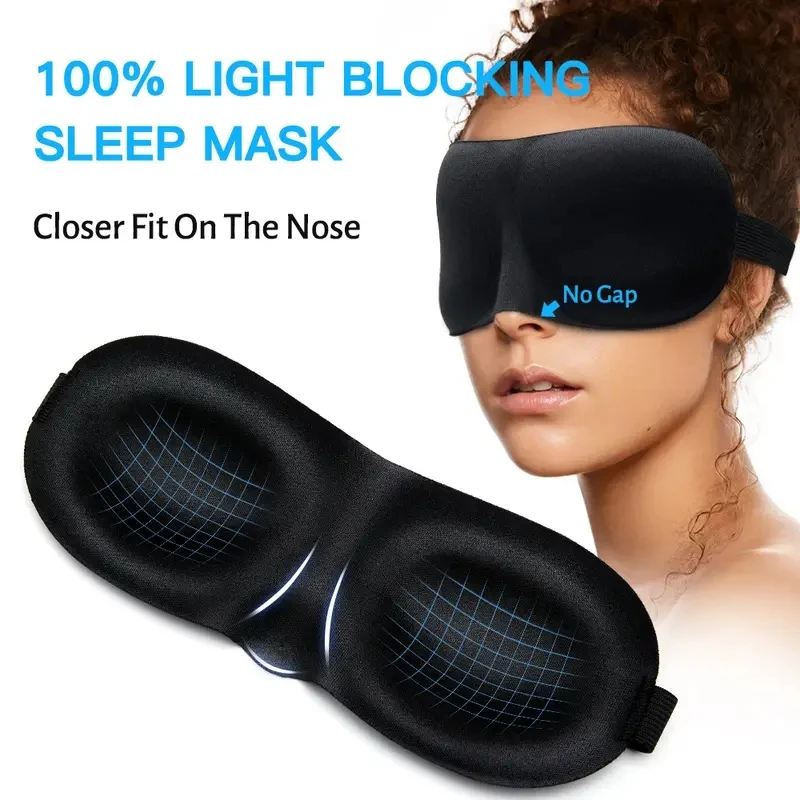 1 Piece 3D Sleep Mask Blindfold, Sleep Aid Soft Memory Foam Eye Mask, Suitable For Sleep Travel Blackout Sleep Mask Eye Mask