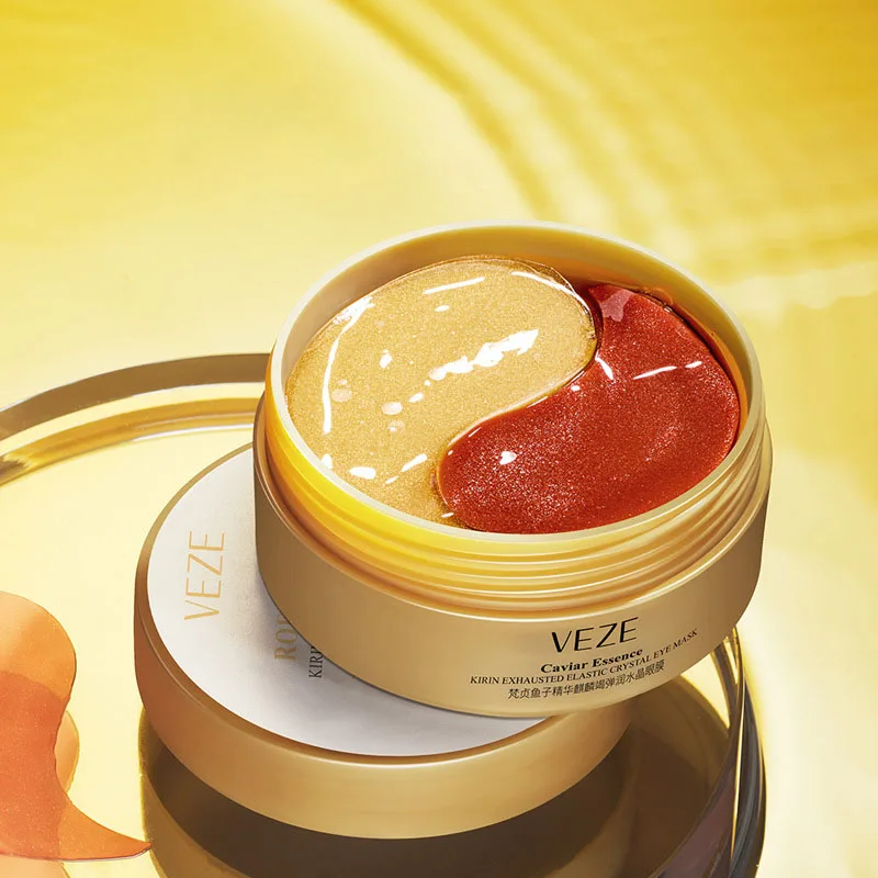 60 قطعة/صندوق الذهب كريستال الكولاجين قناع عين مكافحة الهالات السوداء إزالة أكياس العين ترطيب الكافيار لصقات عين عيون العناية بالبشرة