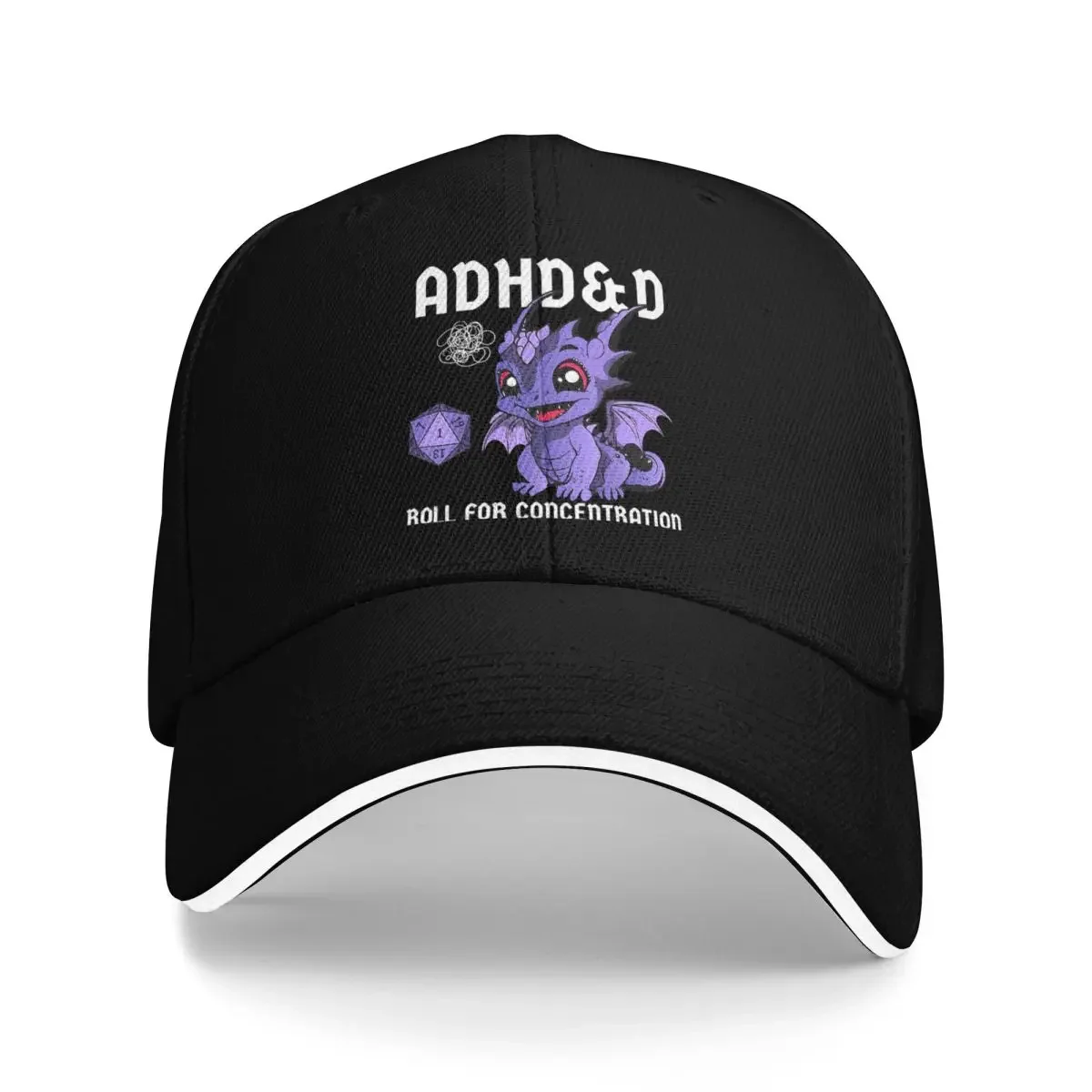 

ADHD&D Рулон для концентрации Прочный для всех сезонов Летняя шапка Кепки для мужчин Женская бейсболка