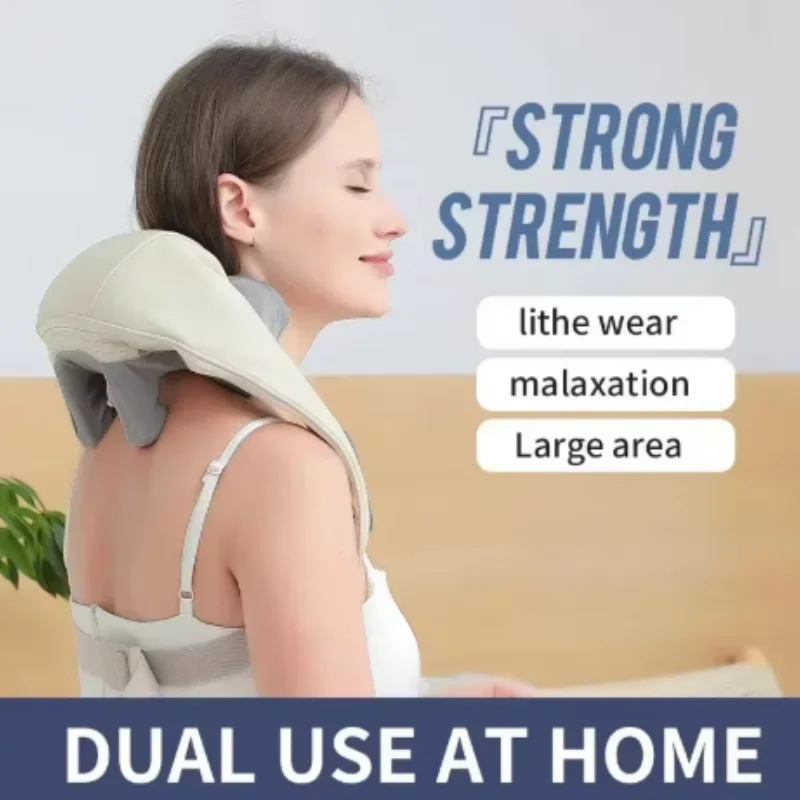 

Portable Neck Massager with Hot Compress Function Relaxes Back Shoulder Muscle Pain Relief Bionic Neck and Shoulders Massager