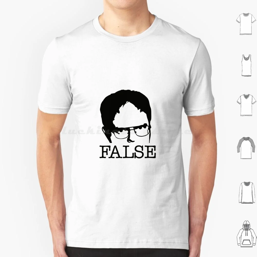 Camiseta The Office-False V2 talla grande 100% algodón The Office Dunder Mifflin Michael Jim y Pam Scranton Office Humor Dwight