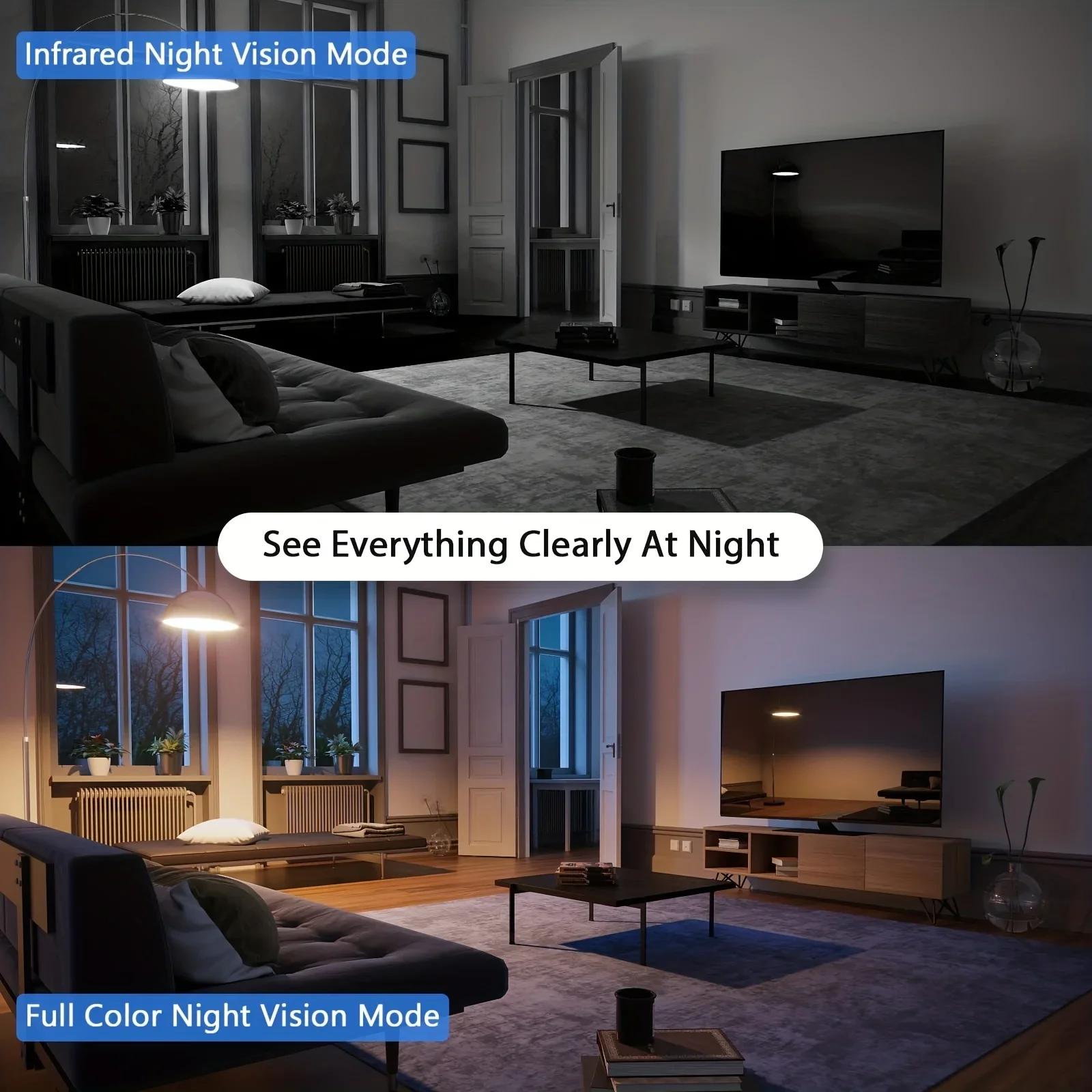 HD 1080P Wireless Two-Way Audio Bulb Camera Pan-Tilt-Zoom Surveillance Camera Motion Detection SD Card Storage Video Recording