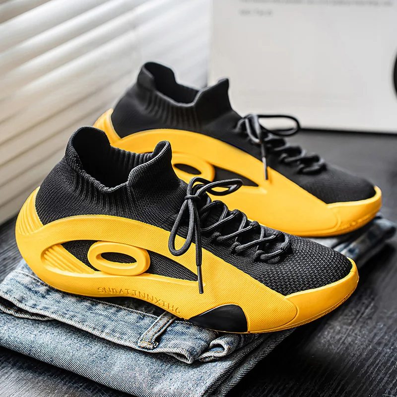 

Мужская повседневная спортивная обувь, летние сетчатые модные и универсальные уличные дышащие кроссовки большого размера с цветными блоками