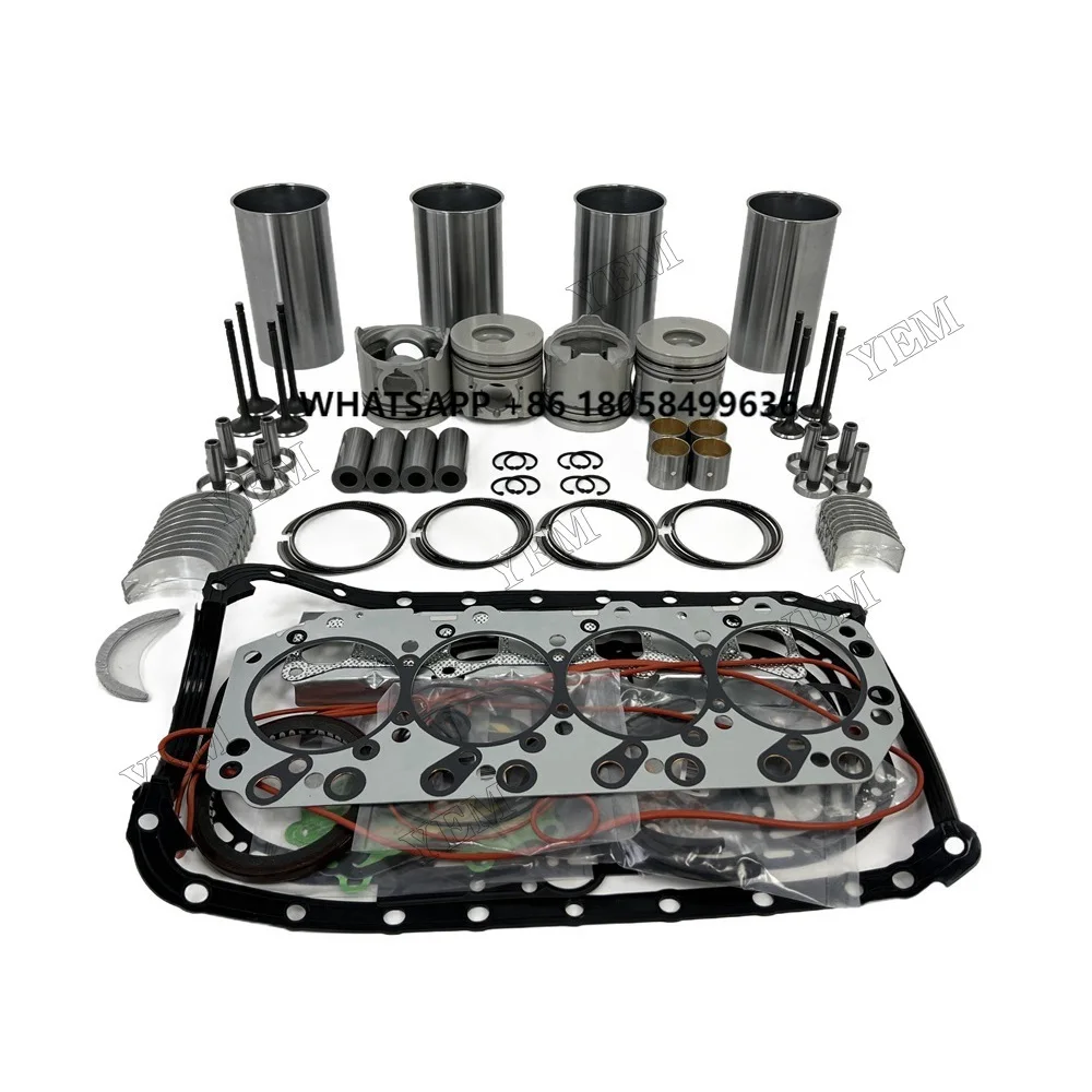 

Rebuild Overhaul Repair Kit With Valves Engine Bearings Cylinder Liner Piston Rings Full Gasket Kit for Isuzu 4JG1 Engine Parts