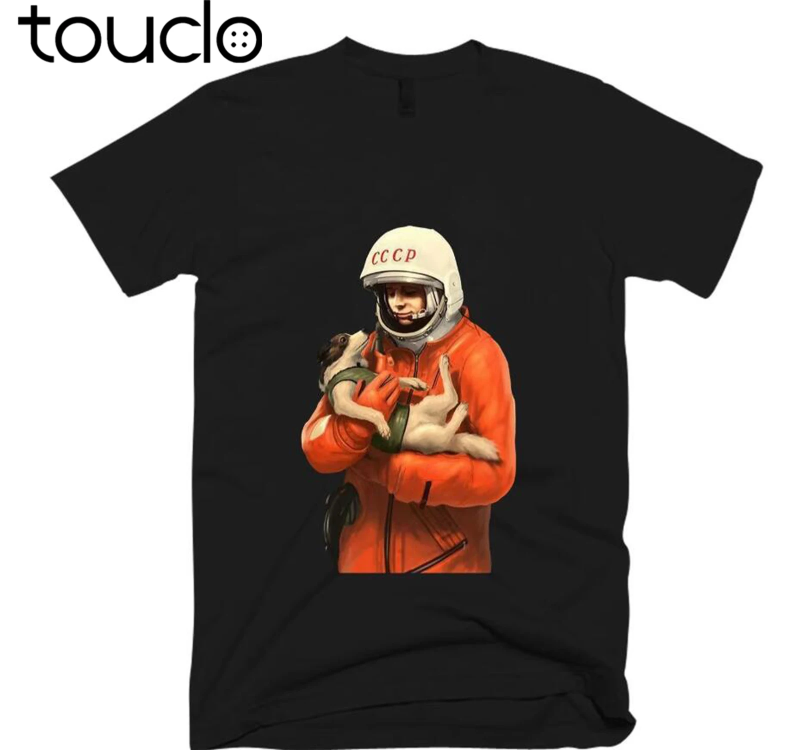 

Мужские новые повседневные футболки с короткими рукавами Jurij Gagarin and Dog, хлопковые футболки