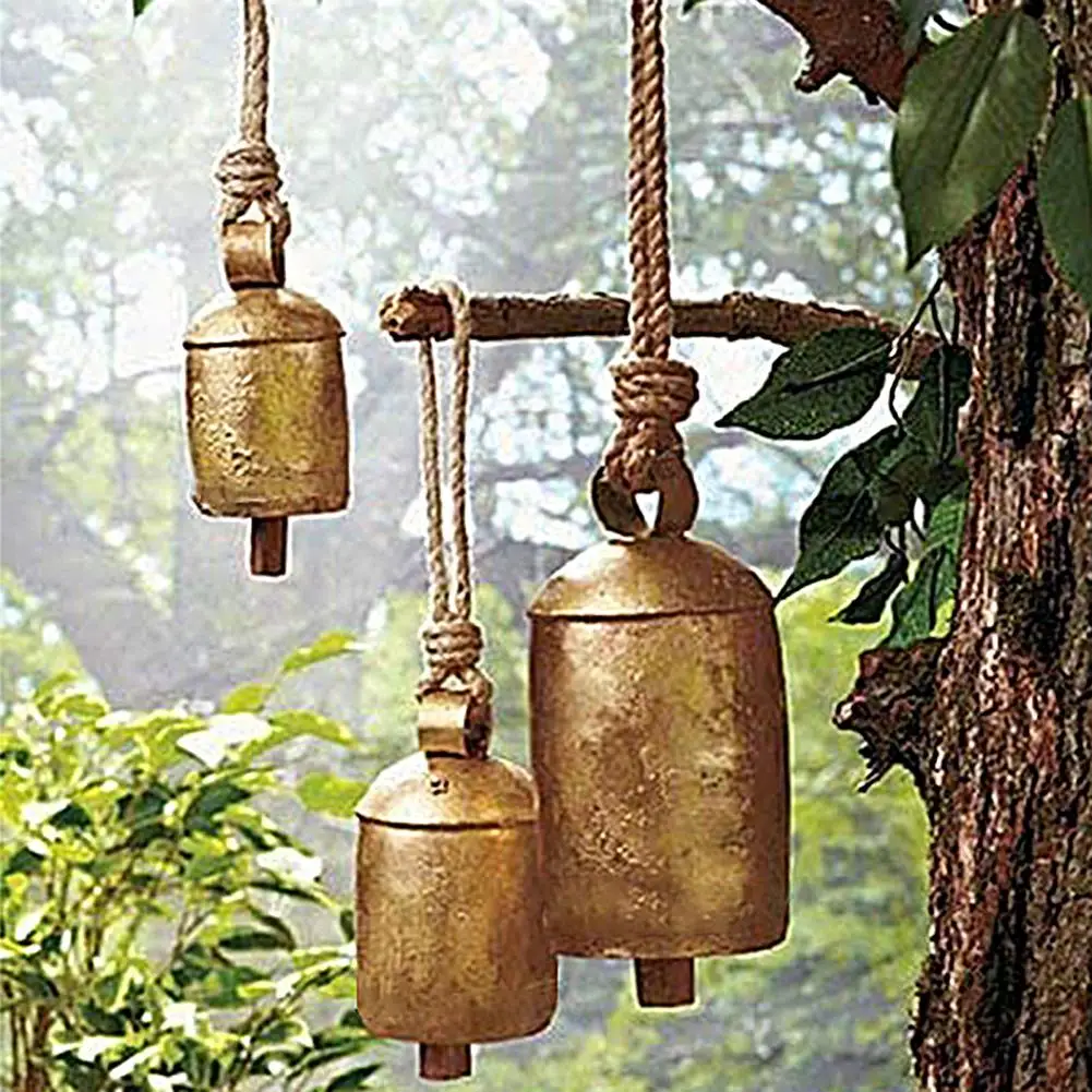 Wind Chimes High Durability Corrosion Resistant Metal Vintage Handmade Rustic Lucky Bells Wind Chimes Garden Supplies