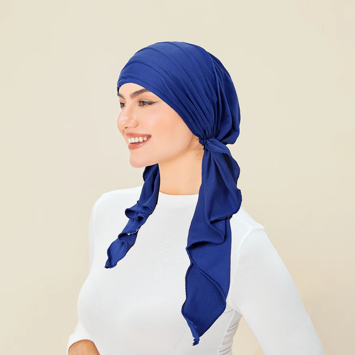 Bonnet de couleur unie pour femmes, chapeau pré-attaché, casquette de chimio, Hijab musulman, foulard pour perte de cheveux, Turban, Bandanas, bandeau Turbante Mujer