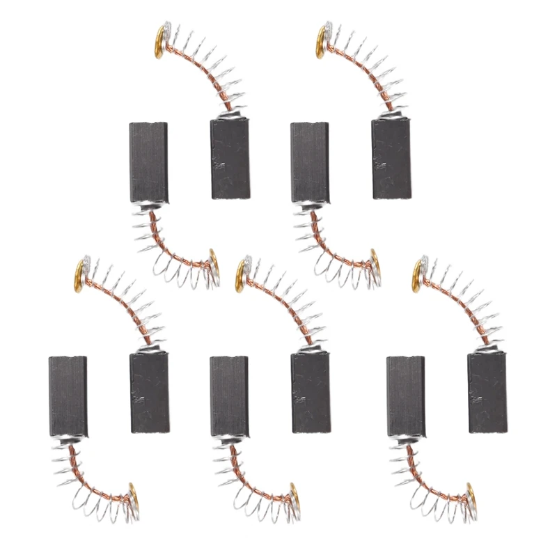 【Z66L】 10 أزواج من فرش الكربون بمحرك 12.7 × 5.5 × 4 مم للمثقاب الكهربائي