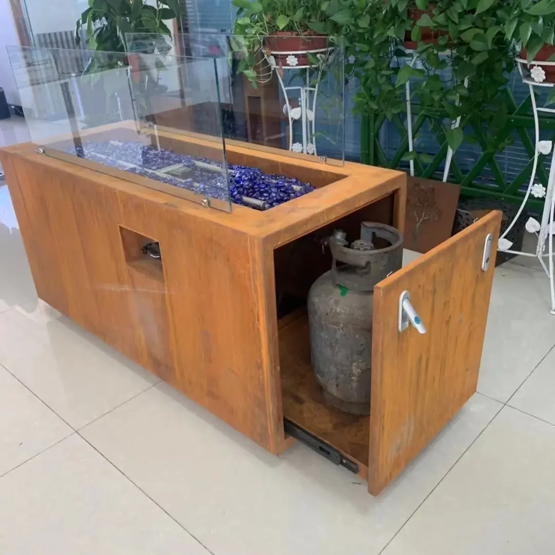 black corten steel backyard fireplace propane fire pit patio heaters