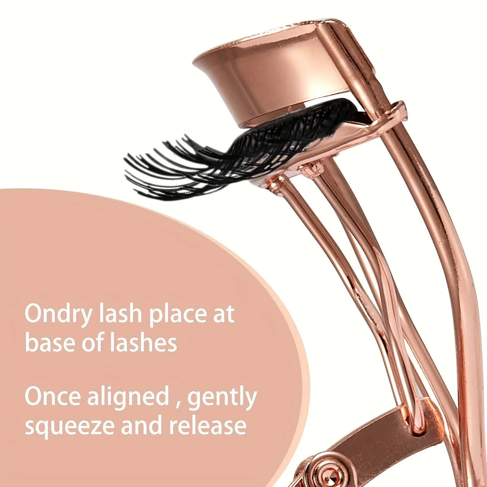 1Pcs Eyelash Curlers with Comb, Rose Gold Beauty Eyelashes Curlers with Built in Comb, Lash Curler Makeup Tool for Women and Gi