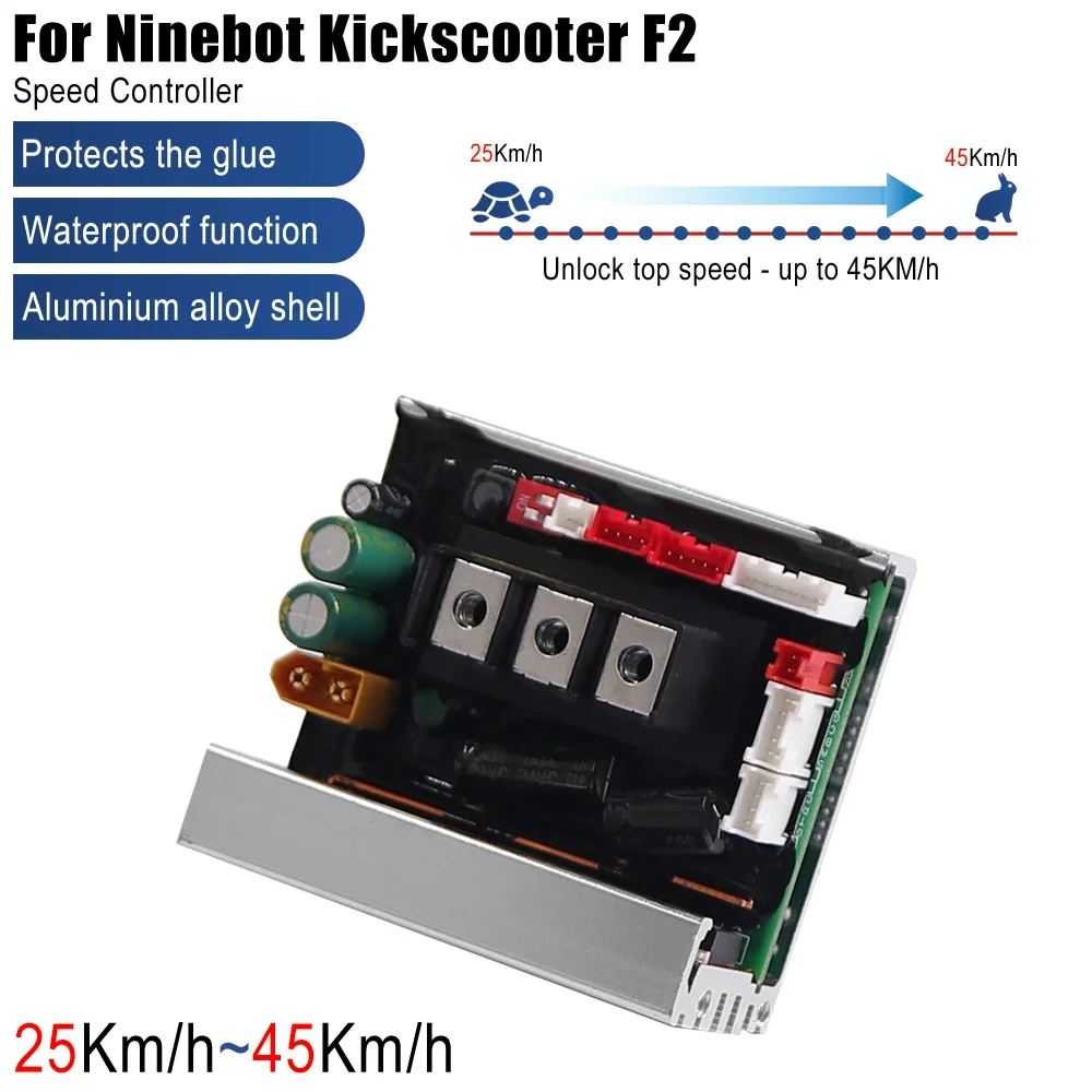 Erhöhte Geschwindigkeit bis zu 45 km/h. Controller für Ninebot F2 / F2 PRO / F2 PLUS Elektroroller. Hauptplatine, Display, Armaturenbrett-Teile. – Detail 1