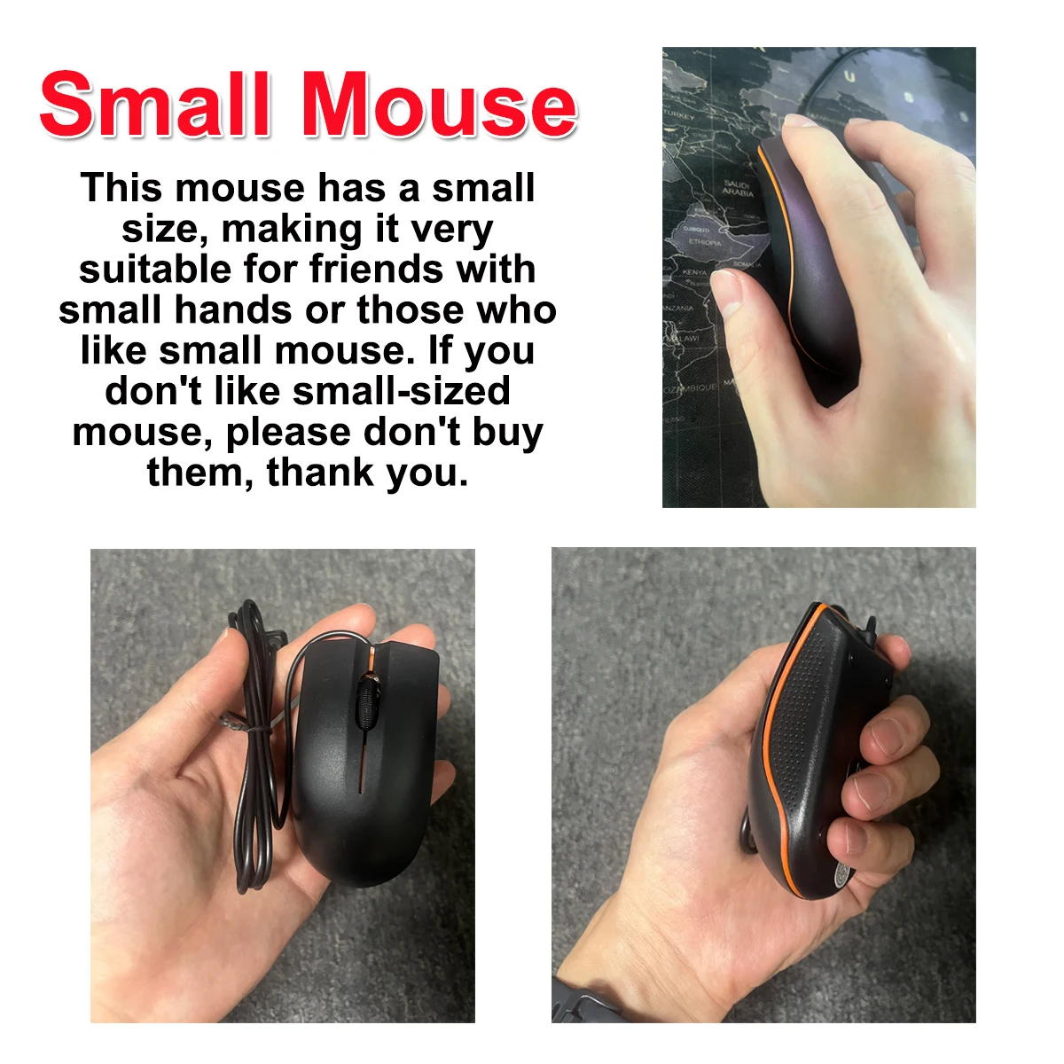 NEW Wired Mouse 1200dpi Computer Office Mouse Matte Black USB Gaming Mice For PC Notebook Laptops Non Slip Wired Gamer Mouse image 2