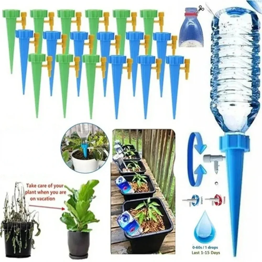 Automatic Drip Irrigation System Self Watering Spike for Flower Plant Greenhouse Garden Adjustable Auto Water Dripper