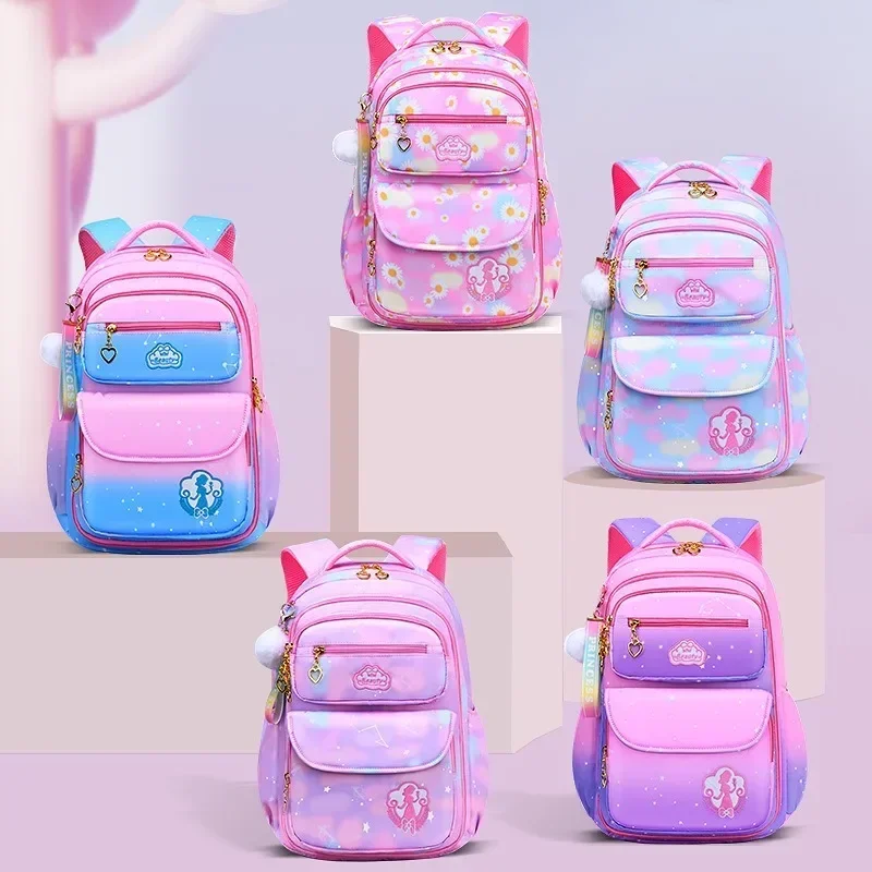 Cute Girls School Bag Refrigerator Door Design Children's Campus Backpack 6-12 Years Old Student Waterproof Backpack