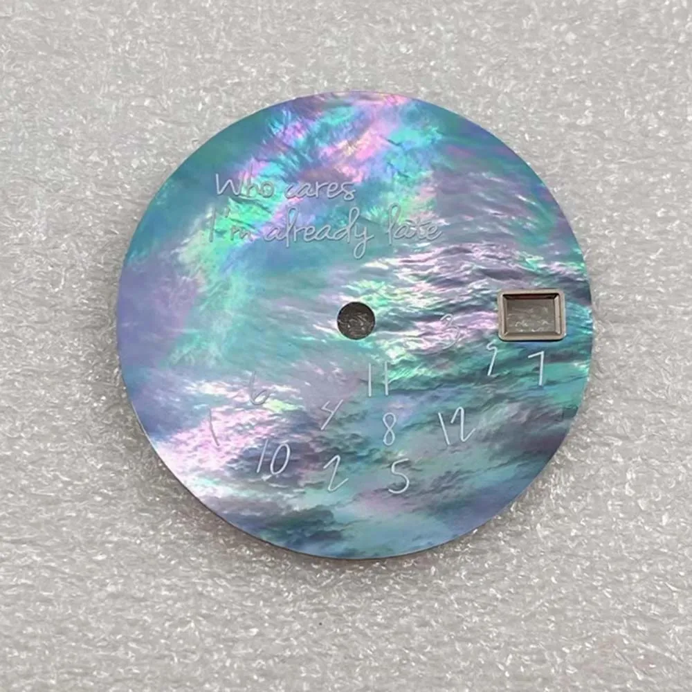 28.5mm Shell Watch Dial Fit for NH35 Movement English Numbers Modified Dial DIY Watch Face Accessirues