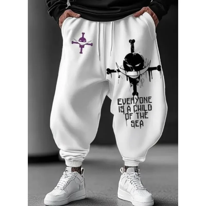 

ONE PIECE Animation 2026, новые летние и осенние спортивные штаны, мужские и женские модные повседневные трендовые свободные хлопковые брюки в стиле хип-хоп