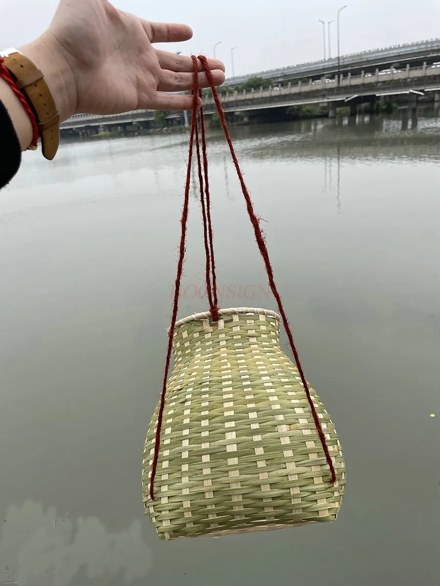 Bamboo basket, handmade tea picking basket, fish basket, basket, back basket, bamboo basket, bamboo woven product decoration